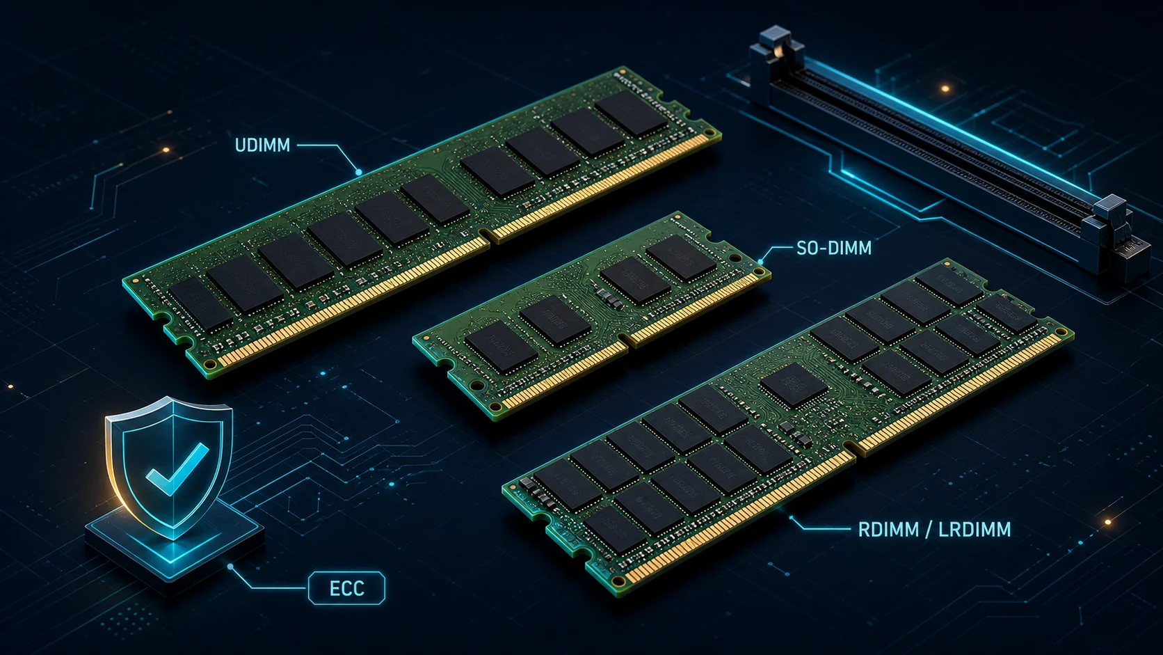DDR4メモリの種類を一覧で解説｜形状・ECC・RDIMMの違い